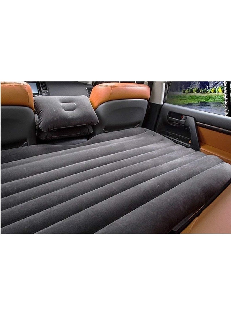 Inflatable car travel mattress/camping mat, universal SUV extended inflatable sofa with two air pillows (black) - Image 4